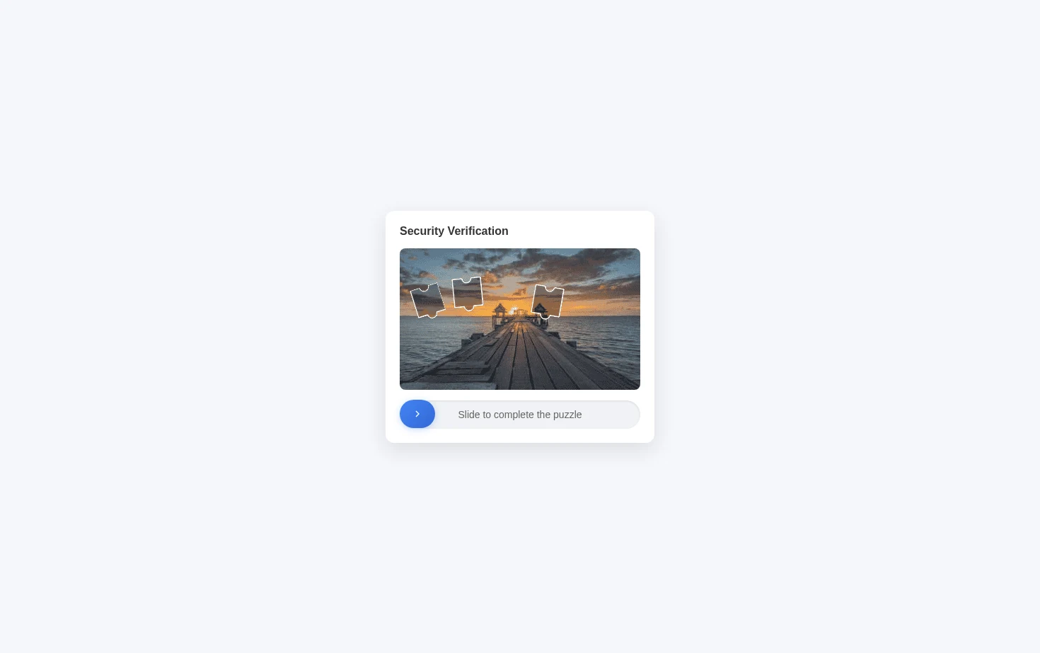 Security Verification 页面快照
